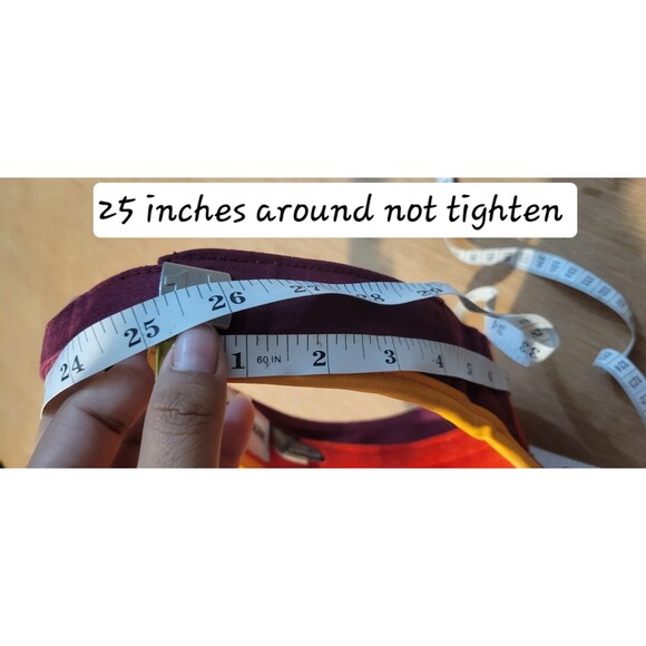 True Religion Sun Visor Hat Cap Adjustable Strap Color Red Multicolor - Picture 9 of 10